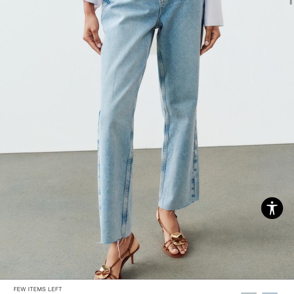 Zara HIGH RISE Z1975 STRAIGHT LEG JEANS
